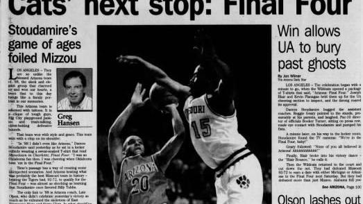 March Madness memories: Damon Stoudamire led Arizona Wildcats to Final Four on this date